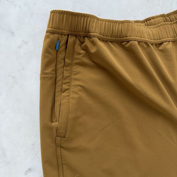 Janji Transit Tech Pants Men's Large Brown Polyester Blend Pull On Tapered 31x28 - Picture 8 of 16